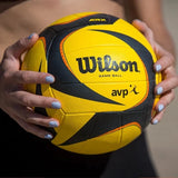 Wilson AVP OPTX Official Beach Volleyball Tour Match Game Ball - Black/Yellow